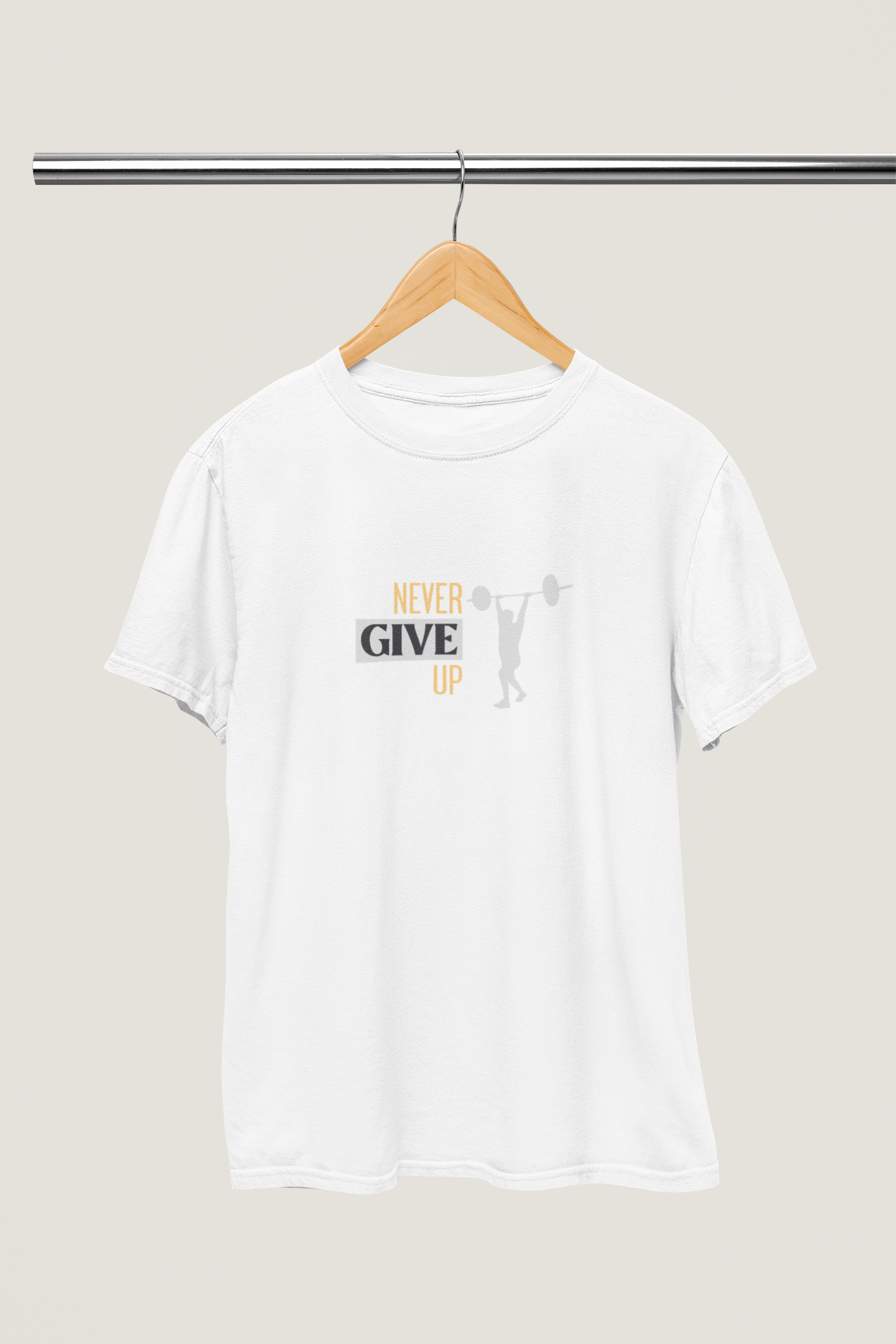 T-Shirt Never Give Up - für alle Fitness-Enthusiasten