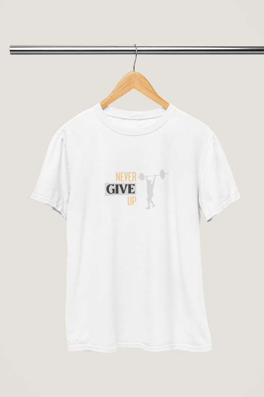 T-Shirt Never Give Up - für alle Fitness-Enthusiasten