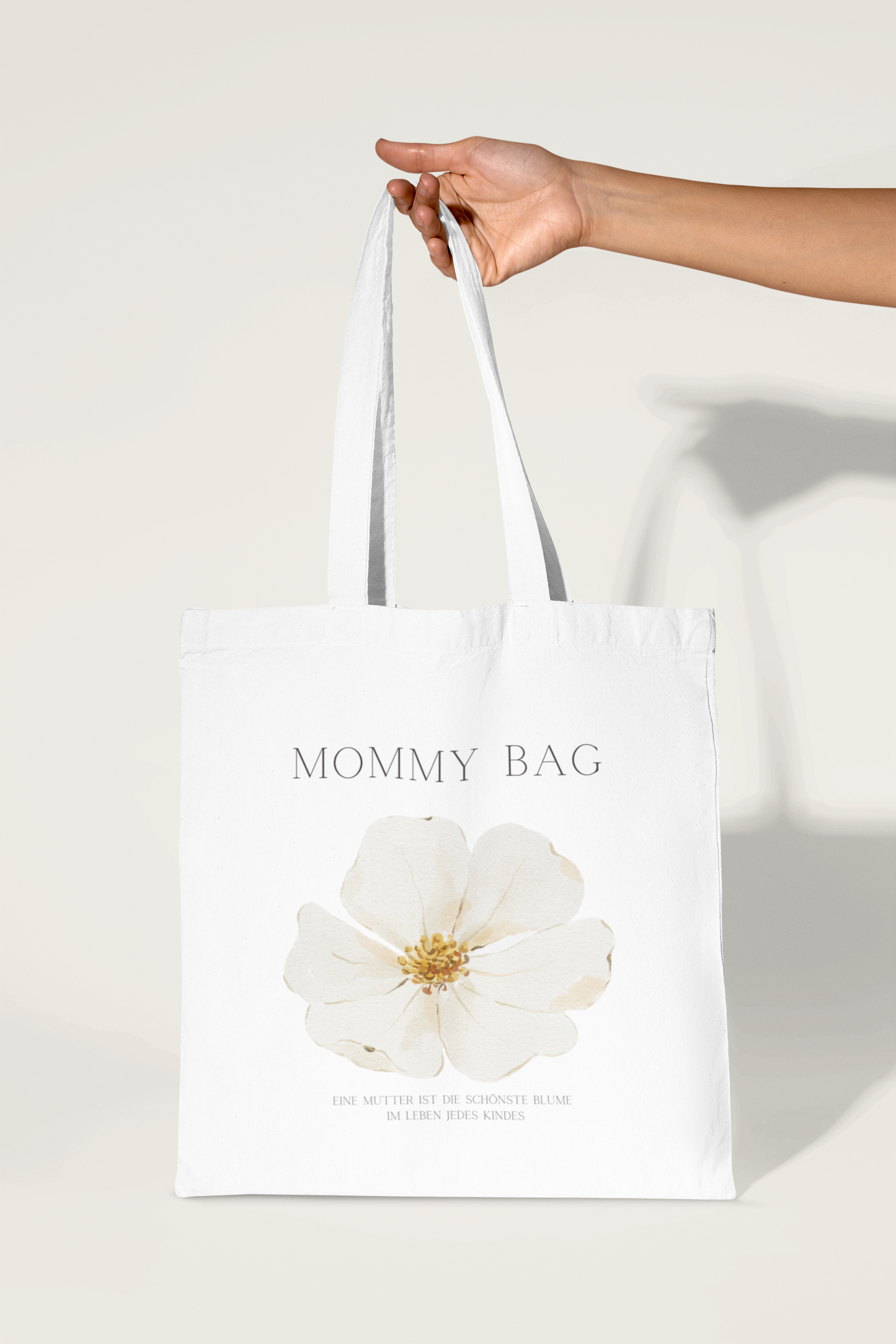 Tote Bag - Mommy Bag White Flower